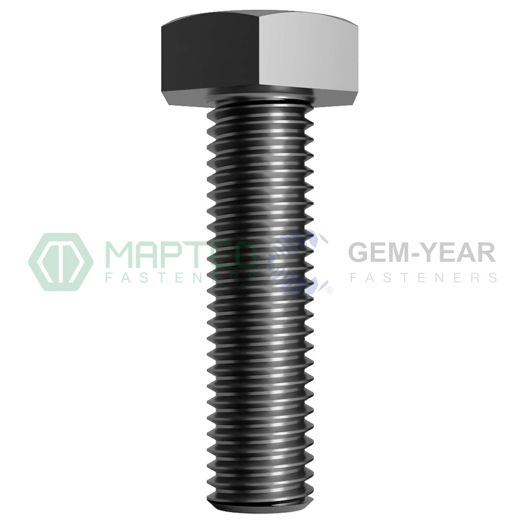 M12-1.75 x 65 Hex Set Screw 12.9 ISO4017 Black